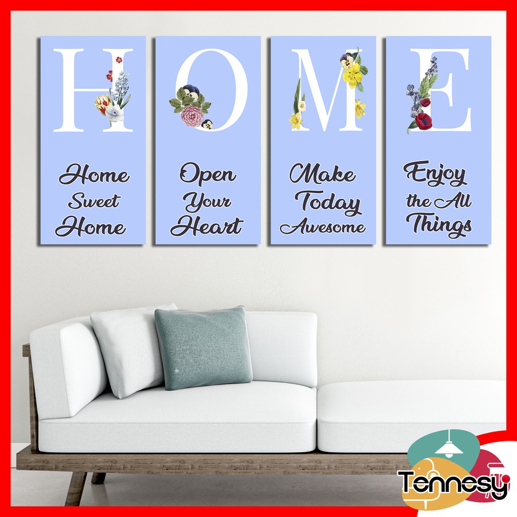 Jual HIASAN DINDING HOME SET WALL DECOR PAJANGAN KAYU POSTER DEKORASI