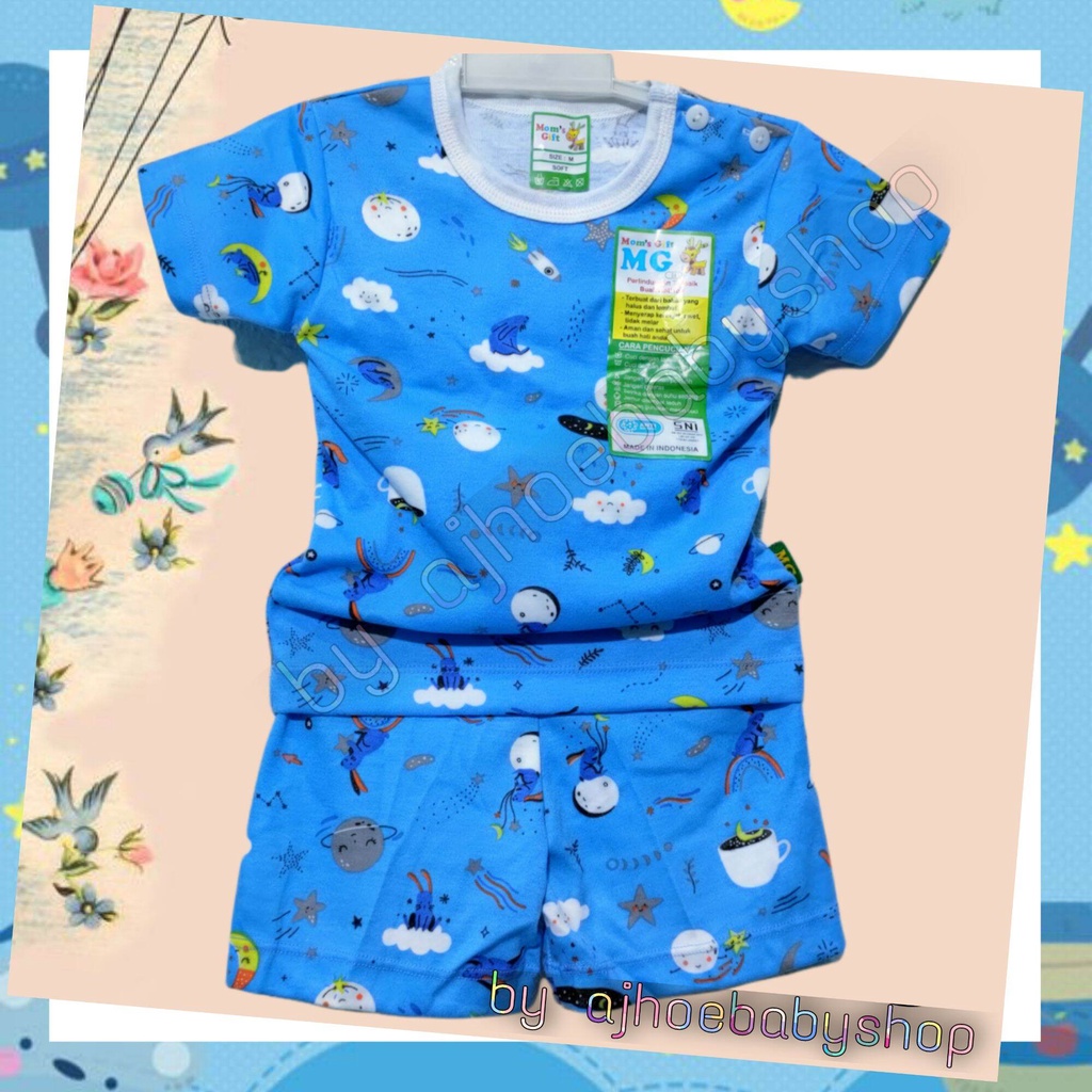 TOKO KL |  MOM'S GIFT KATUN ASLI 100 % Setelan Baju Pendek Celana Pendek SETELAN  MOM'S GIFT mirror velvet art 260