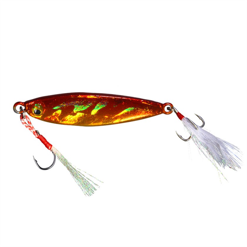 Shengyao 1Pcs Umpan Pancing Laser Metal Lead Jig Swimbait 7g/10g/15g/20g Fishing Lure Ikan Bass Bait Sinking Jigging Laser Jigging Timbal Logam Jig Lambat Jigging / Trolling Sendok Logam Fishing Lure