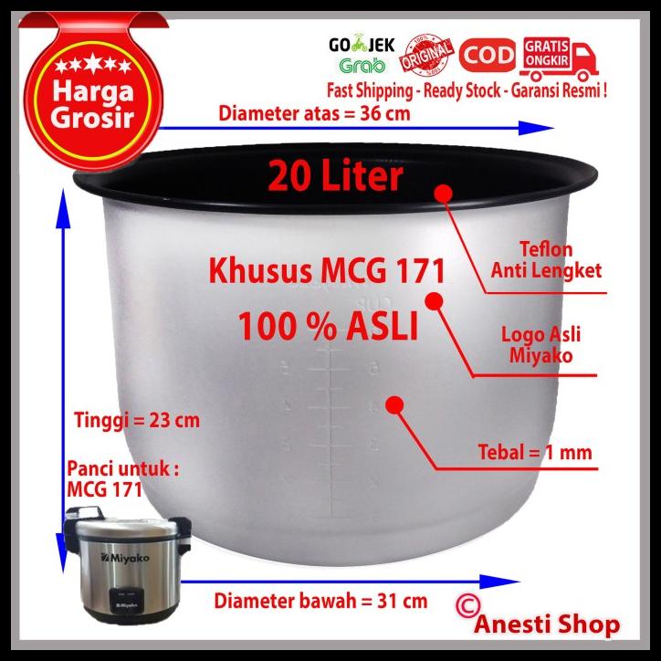 Jual Inner Pot Magic Com Rice Cooker Miyako 20 Liter Mcg171 100 Ori Shopee Indonesia