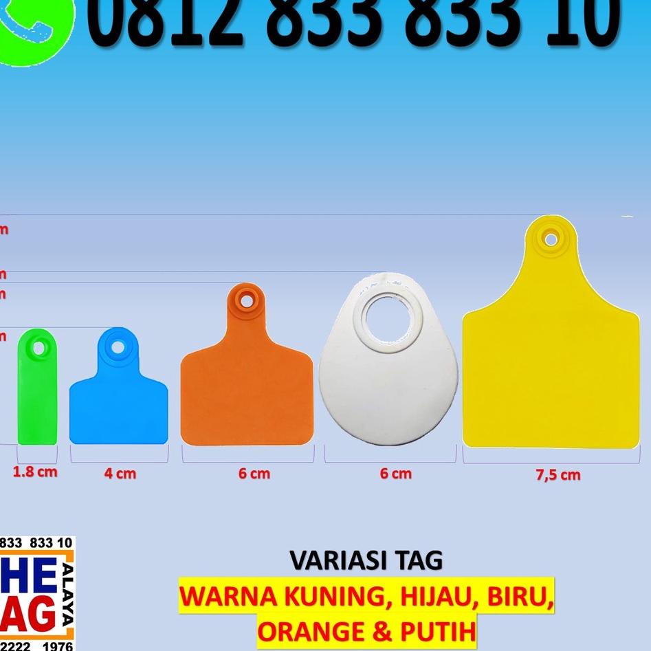 Harga Bersahabat.. NECKTAG BLANK  SAPI DOMBA KAMBING (10 PCS), kalung ternak, eartag, anting ternak,
