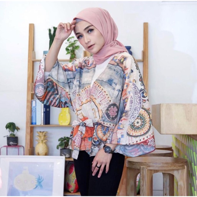 Kimono bohemian abstrak /outer/cardy/cardygan/blazer/kimono outer/basic outer/long outer/long kimono