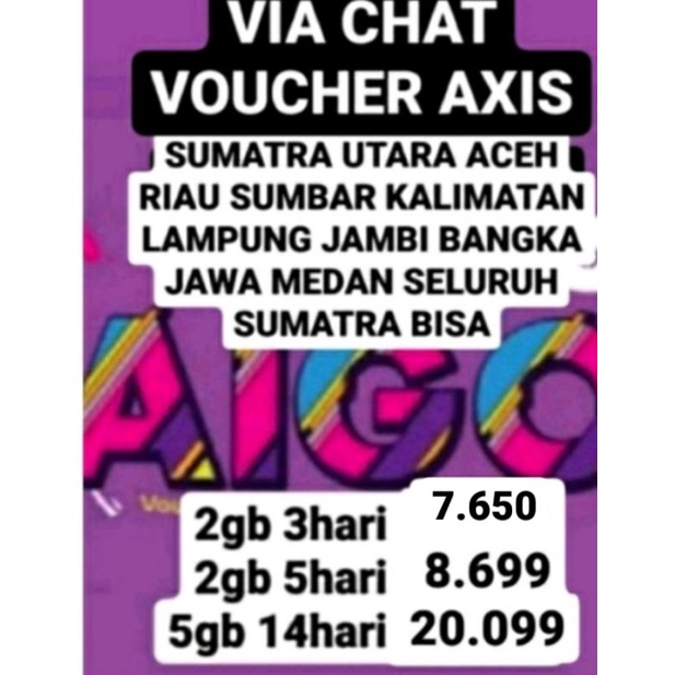 ISI ULANG KOUTA AXIS KIRIM KODE VOUCHER