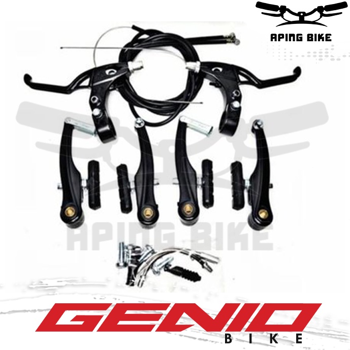 REM V-BRAKE GENIO LOGAN FULLSET ALLOY REM SEPEDA LIPAT MTB FEDERAL BMX
