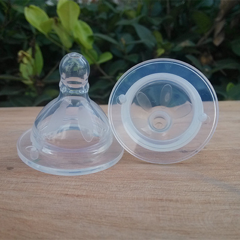 Ukuran S / M / L / Tetesan Air Mulut Lebar Payudara Asi Nyata Lebar Botol Aksesoris Bayi Nepple