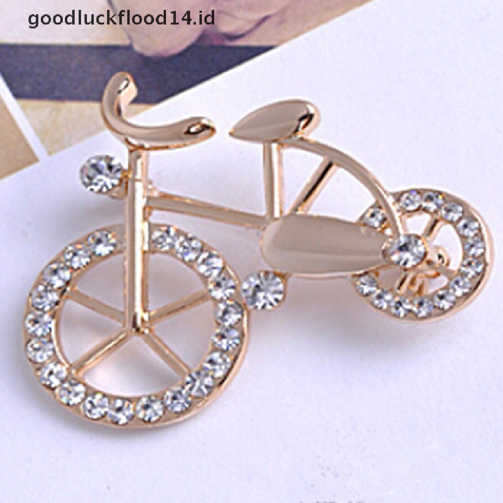 [OOID] Women Brooch Pin Fashion Bike Buckle Bicycle Pectoral Flower Gift Brooches Pins ID