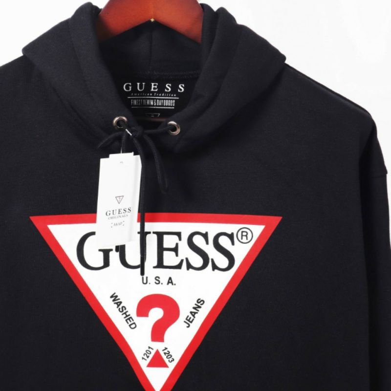 SWEATER HOODIE GUESS PREMIUM FULLTAG &amp; LEBEL HIGH QUALITY