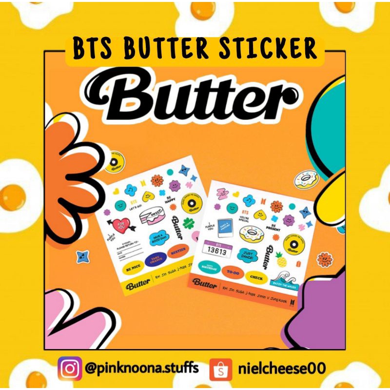 

BTS BUTTER STICKER KPOP DEKORASI STIKER