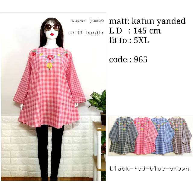 Baju atasan super jumbo wanita 5xl ld 145 Salur
