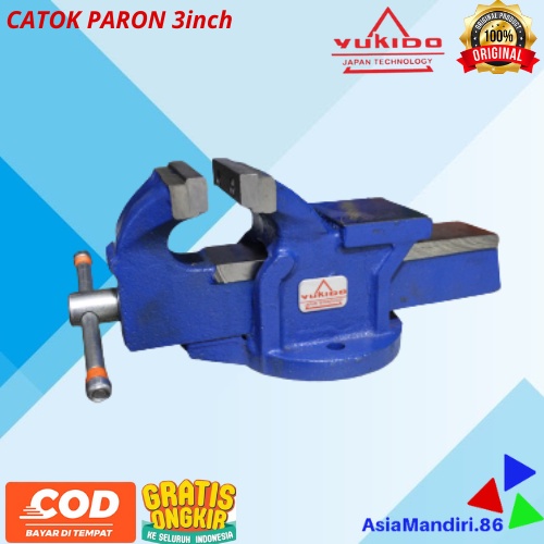 catok paron 3inch - Catok Ragum 3inch Besi - Tanggum - Amyung - Bench Vice YUKIDO