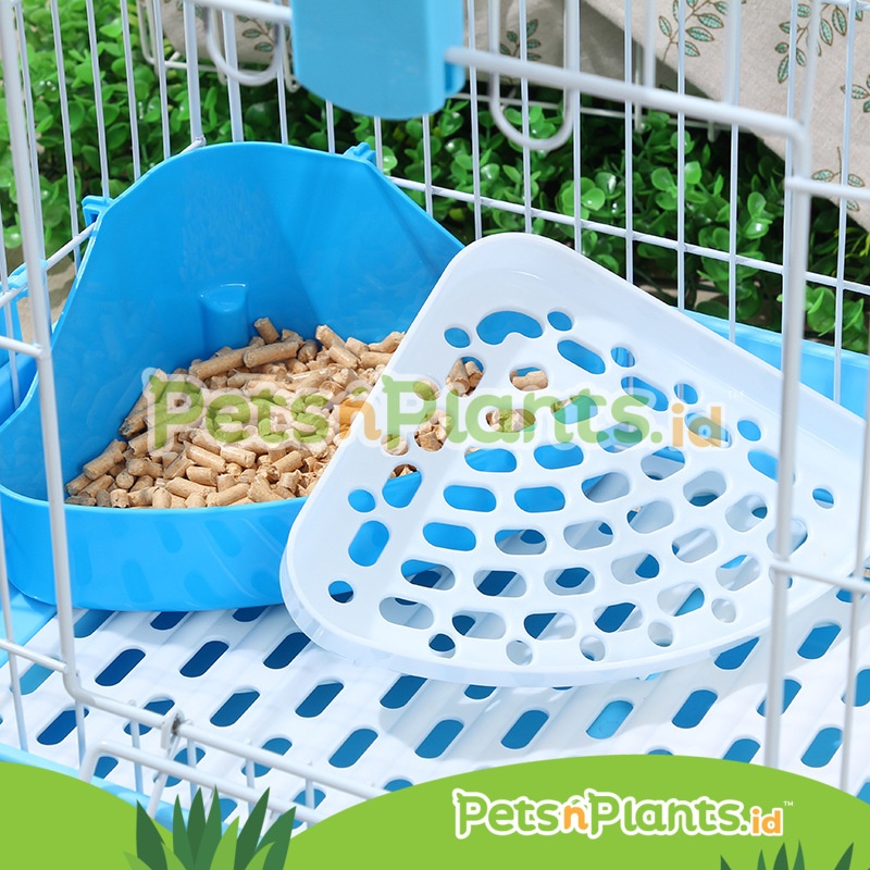 Toilet Sudut Kandang Kelinci - Rabbit Bunny Potty Train Corner Litter - Ukuran MEDIUM