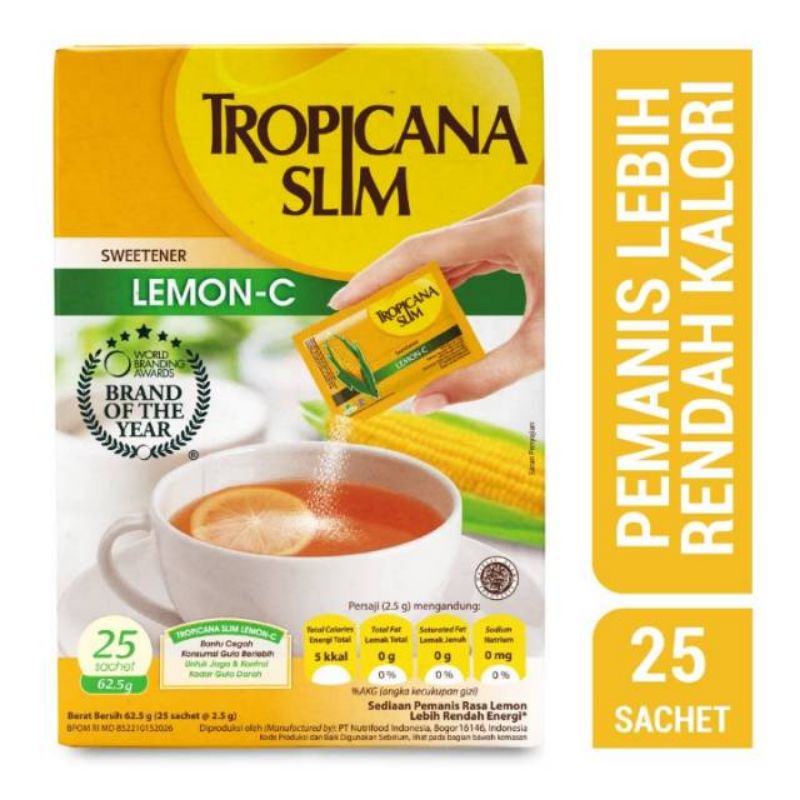 

Tropicana Slim Sweetener Lemon-C 25 pcs