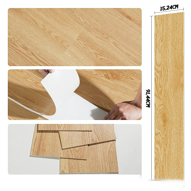 Vinyl Lantai Premium Vinyl Lantai Kayu Tebal 1 Koli 36 Pcs Ukuran 91.4cmX15.2cm