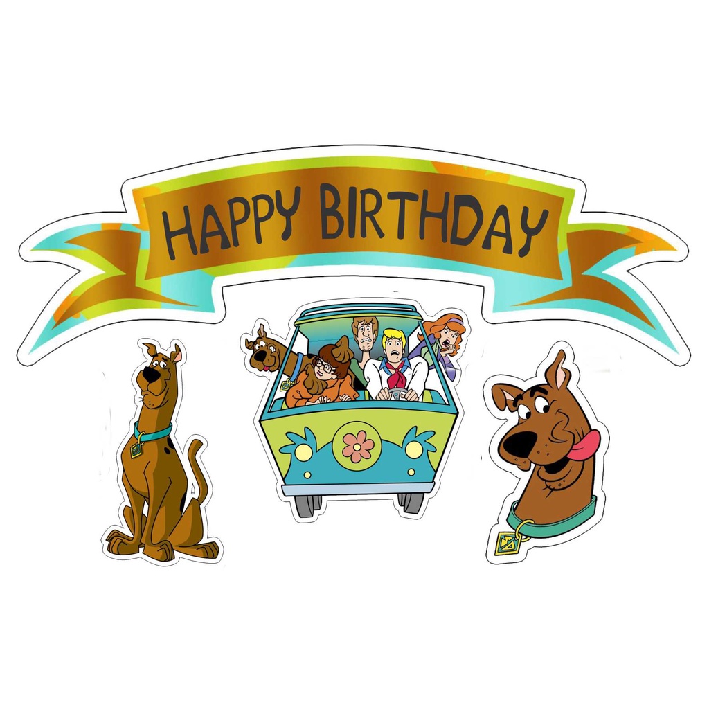 

TOPPER CAKE CUSTOM TOPPER ULANG TAHUN / HIASAN KUE SCOOBY DOO