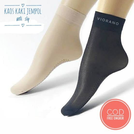 Kaos Kaki Jempol Wanita Stretch Comfort Ladies Socks Diatas Mata Kaki Cewek anti Licin Warna