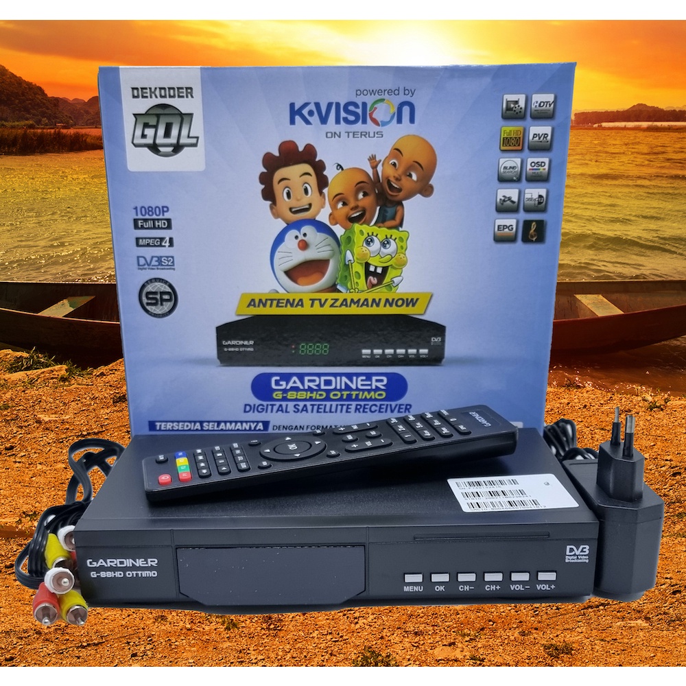 Receiver K-Vision Gardiner Ottimo + Voucher saldo 50rb (Free lampu 1 pcs)