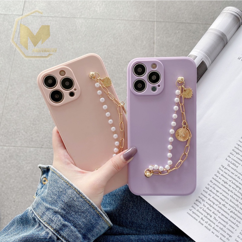 SOFTCASE MACARON RANTAI MUTIARA CHAIN GRIP SAMSUNG J1 ACE J1 10 J2 GRAND PRIME J4 PRIME J4 PLUS J3 J5 J6+ J7  PRO MA2863