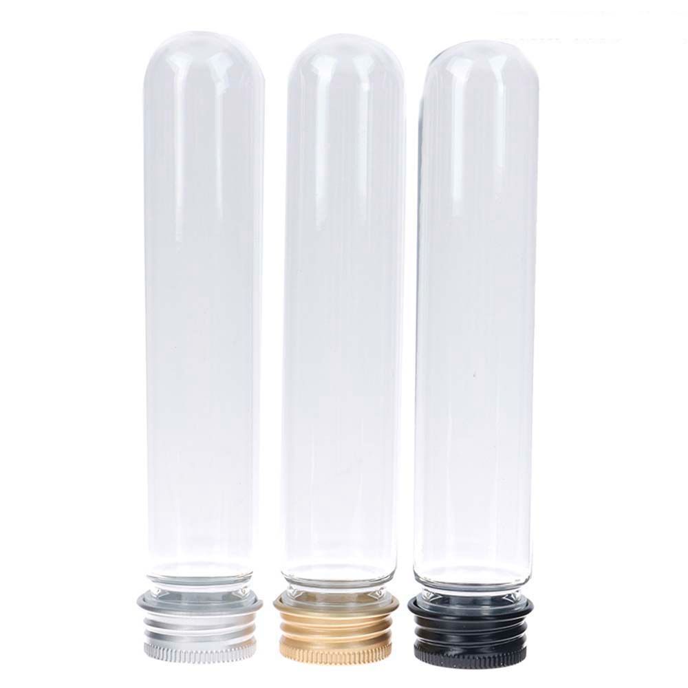 QUINTON Plastic Refillable Bottle Empty Separate Bottling Test Tube Travel Aluminum Caps High Quality Cosmetic Bottle Bath Salts Vial