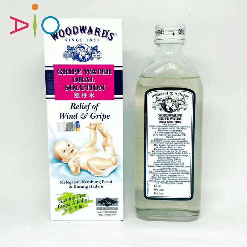 Woodwards Gripe Water | Woodward's | Cua Cui 148ml - Obat Pereda Nyeri dan Demam saat tumbuh Gigi