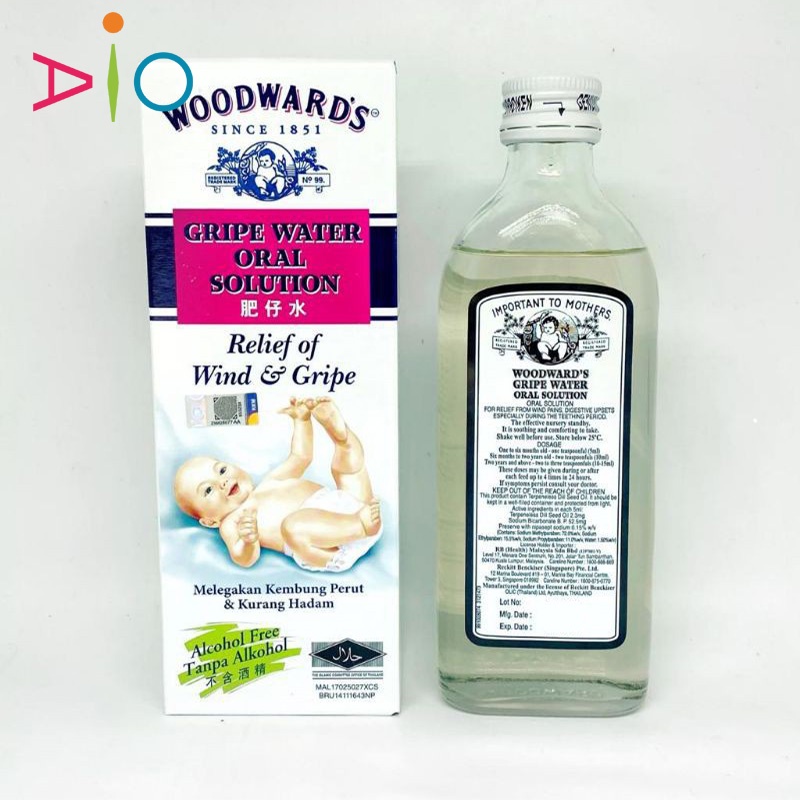 Woodwards Gripe Water | Woodward's | Cua Cui 148ml - Obat Pereda Nyeri dan Demam saat tumbuh Gigi