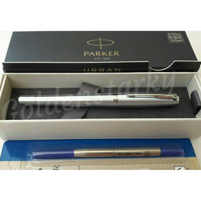

Paket 1 Klik: 1pcs Parker Urban Metro Metallic CT Rollerball + 1pcs Refill Rollerball