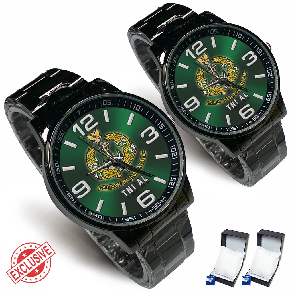 Jam Tangan Rantai Couple TNI AL (Keren)