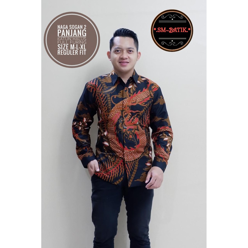 NAGA SOGAN 2 / BATIK PRIA LENGAN PANJANG / by SM-BATIK / 10.3