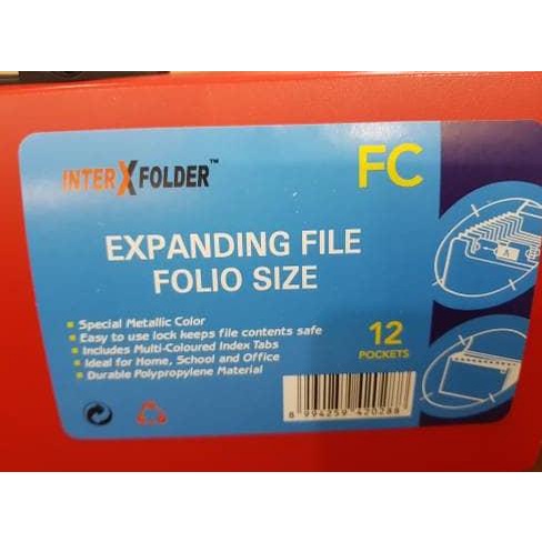 

BISA COD Expanding File Folio InterX 12 pockets PROMOKode 3150