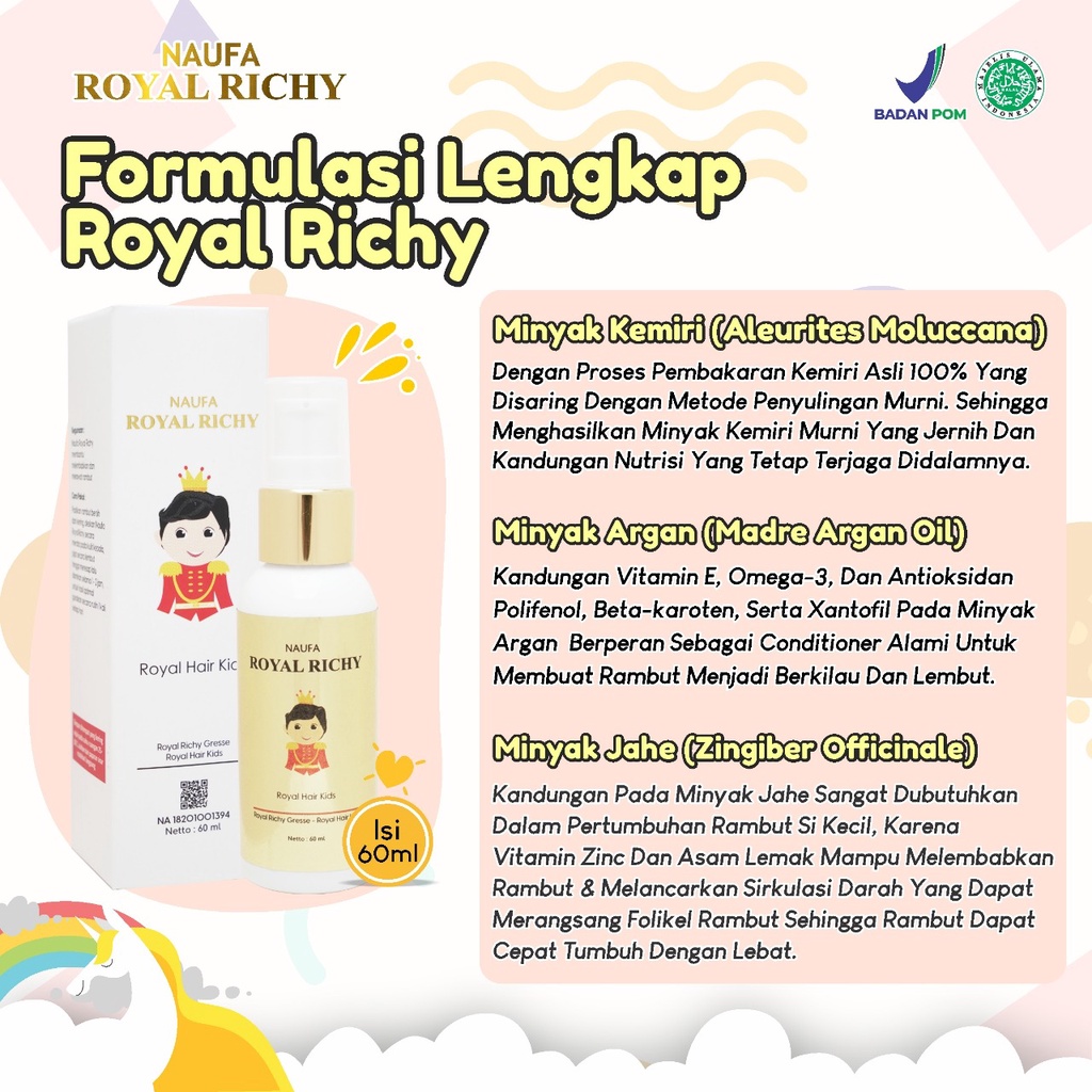 PAKET RESELLER SUPER HEMAT 10 Botol - NAUFA Royal Richy Vitamin Minyak Kemiri Penyubur / Penumbuh Rambut Bayi