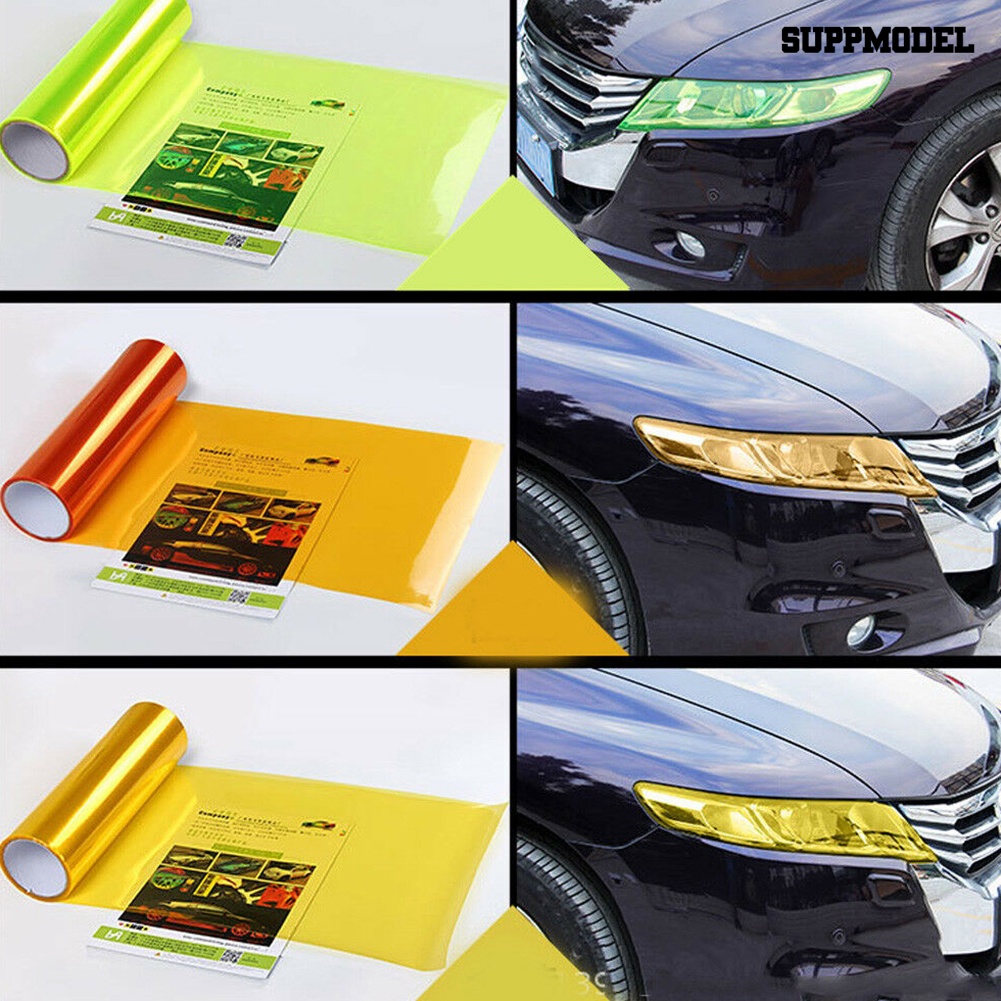 Stiker Film Wrap Lampu Depan / Belakang Mobil Ukuran 60cm X 30cm