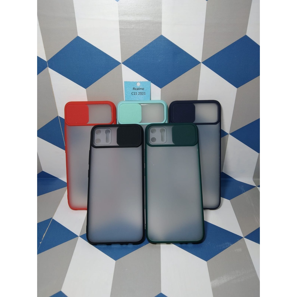 REALME C11 SOFT CASE DOVE PENUTUP CAMERA SLIDING KAMERA