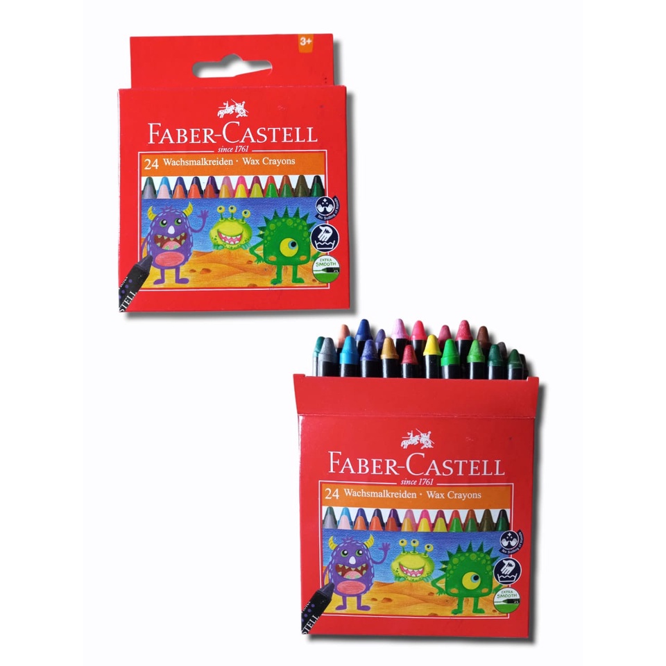 

Faber Castell Wax Crayon 24 Warna