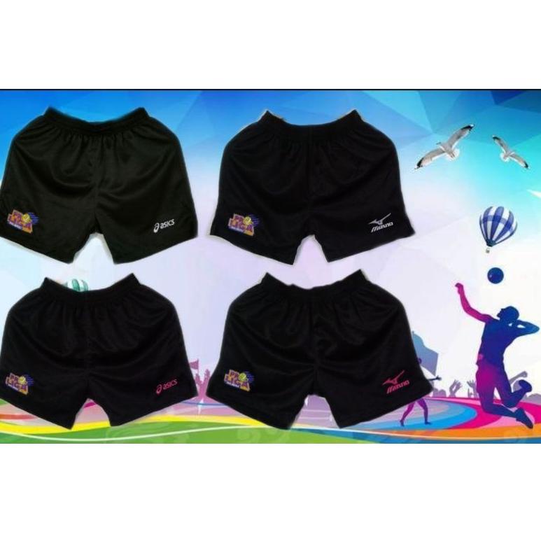 Celana voli wanita / celana olahraga celana Mizuno polos bordir tebal –AIL.25Au22н