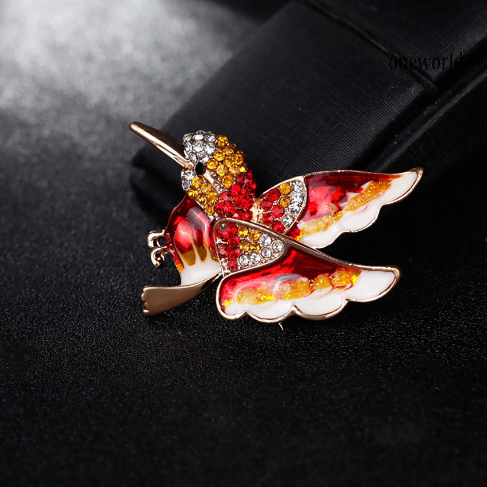 OW@ Fashion Bird Rhinestone Alloy Women's Brooch Pin Dress Sweater Clothes Ornament