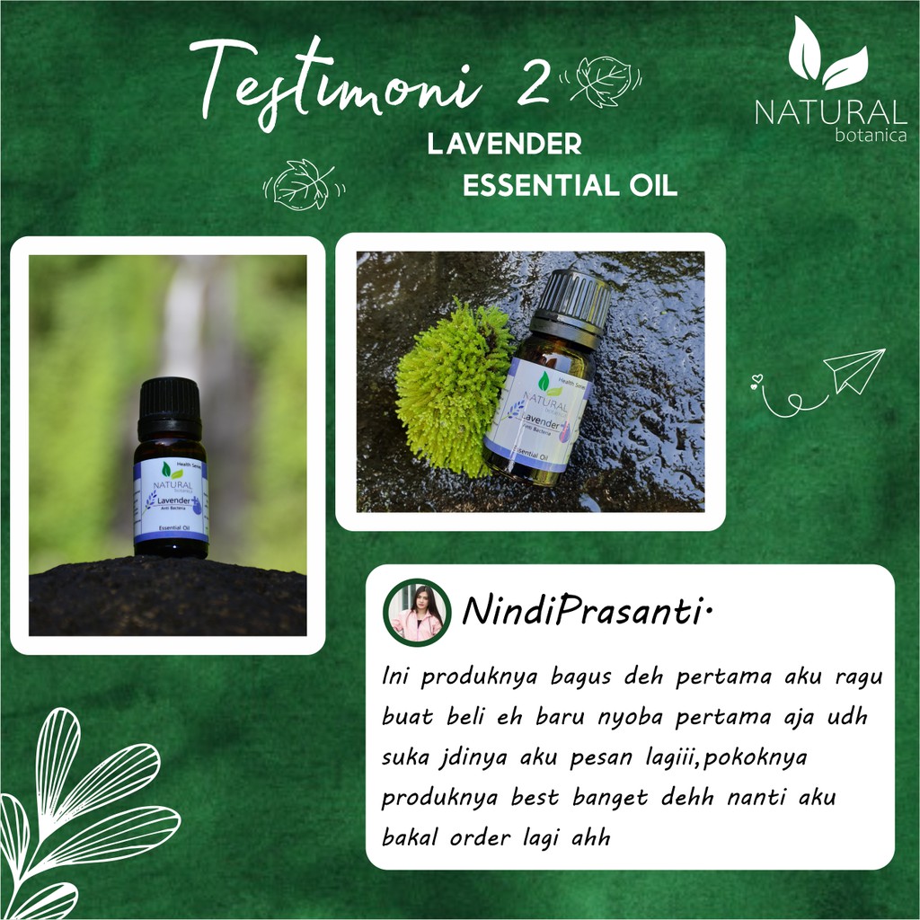 Natural Botanica Lavender Essential Oil Pure Minyak Esensial Atsiri AromaTerapi Diffuser Humidifier