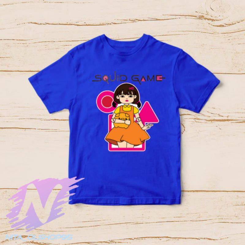 baju boneka squid game kaos anak squid game karakter boneka squid game