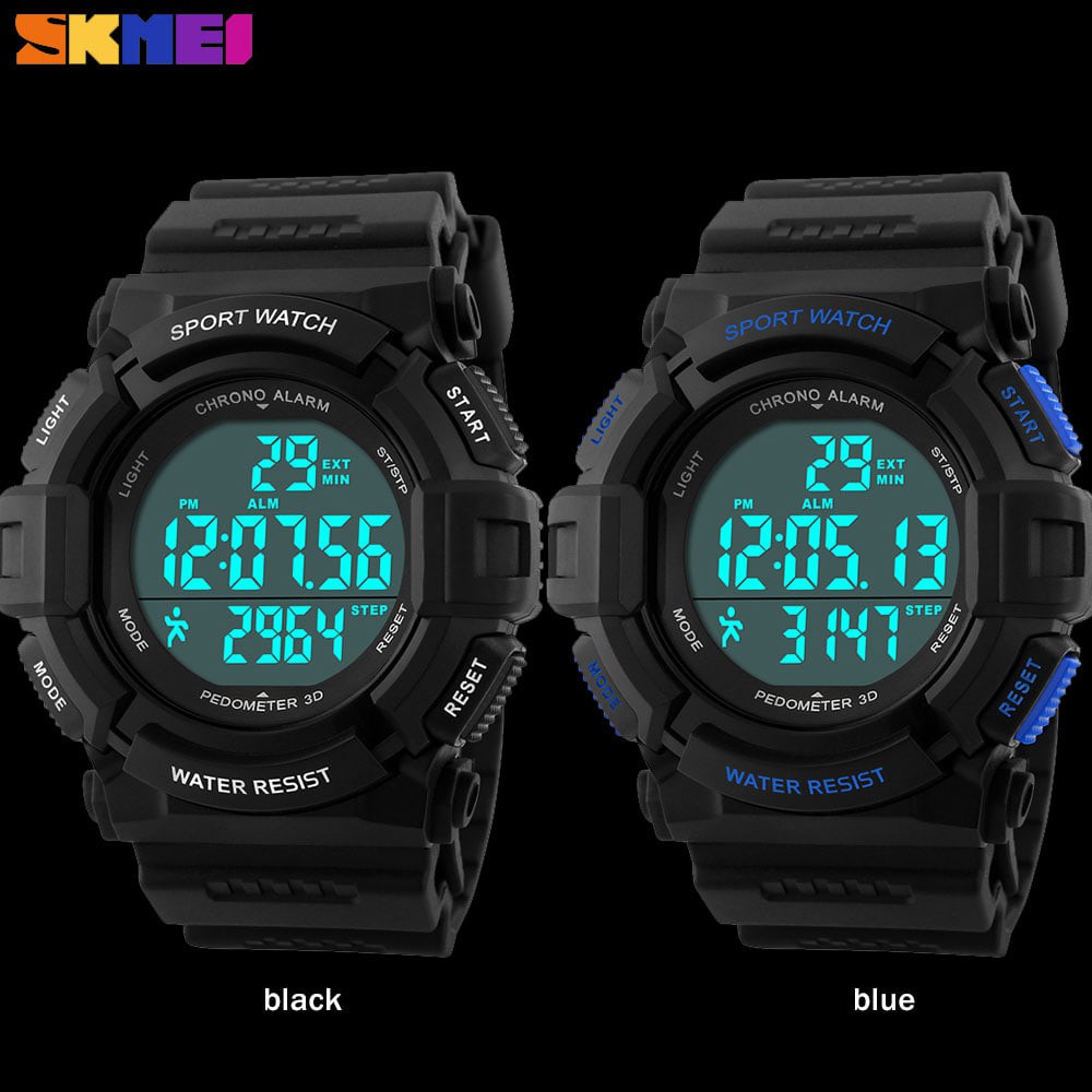 SKMEI Pedometer Sport Watch 1116 Original WR 50M - Black