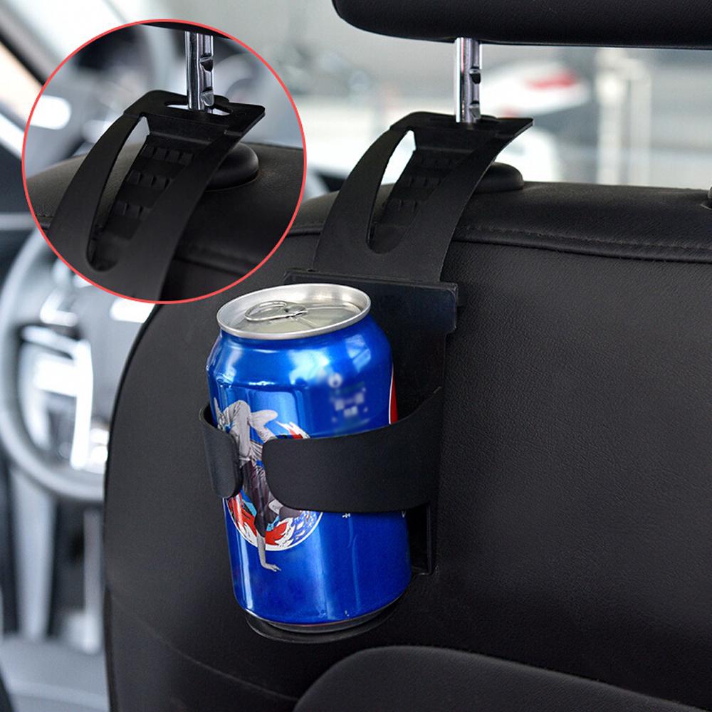 Bracket Stand Holder Botol Minum Multifungsi Adjustable Warna Hitam Untuk Kaca Belakang Kursi Mobil