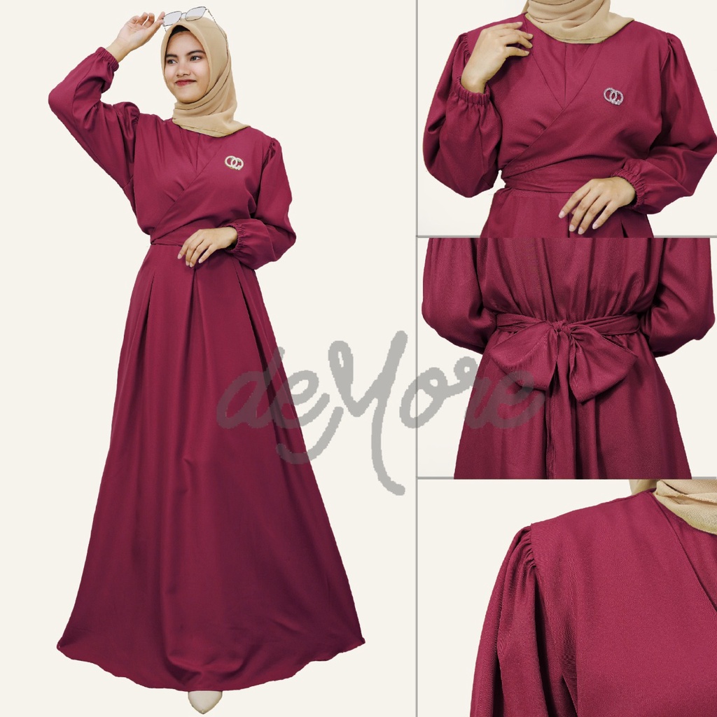 DRESS WANITA TERBARU GAMIS ASMARA BAHAN SHAKILA DEMORE