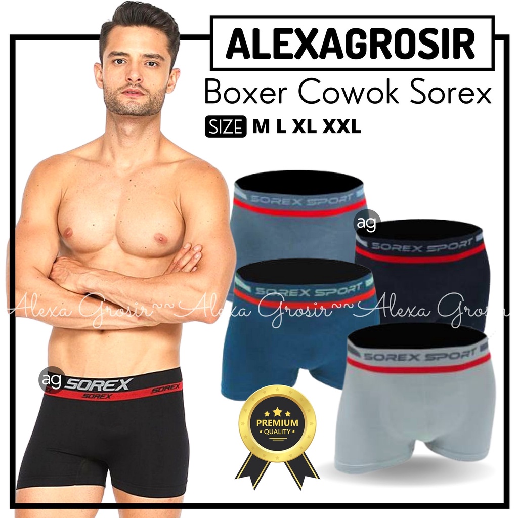 1 PCS CD Cowok Seamless SOREX Model BOXER Art CD LK M3804 - ALEXAGROSIR