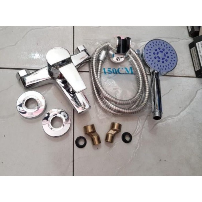 Paket Kran Keran Mixer Shower Panas Dingin / Kran Bathub Shower Mixer