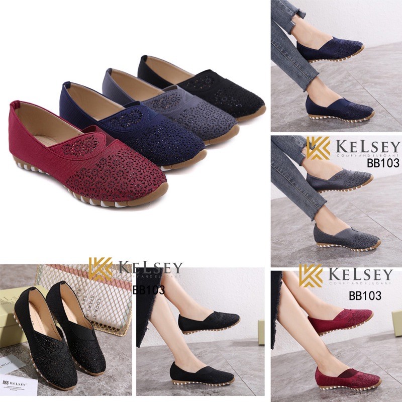 (GRATIS ALAS KAKI) NICOLE SEPATU FLAT SHOES WANITA  KELSEY BB103