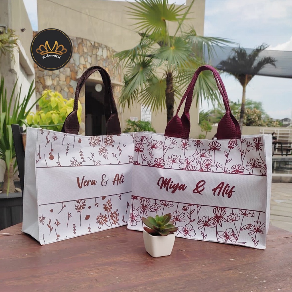 Diana Bag Totebag Souvenir Pernikahan Undangan Ucapan Terima Kasih Wedding Nikah Pertunangan