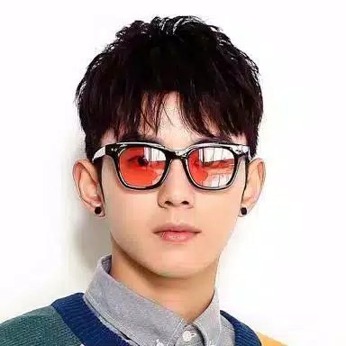 Kacamata Hitam Wanita Pria Lensa Sunglasses Korean Fashion Small Candy Color Import-MERAH