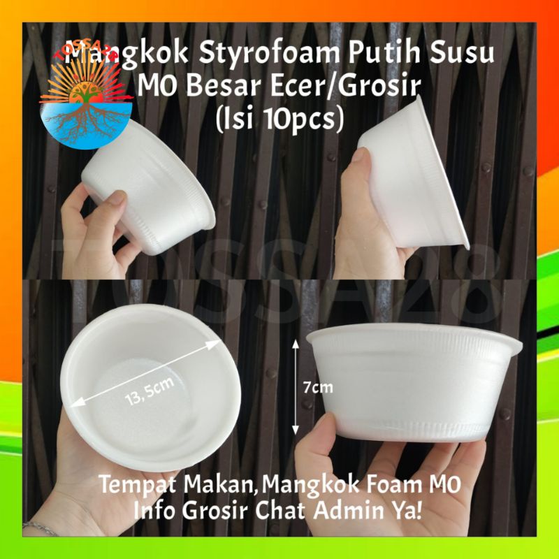 Mangkok Styrofoam M0 Jumbo (Isi 10pcs) Mangkok Makan