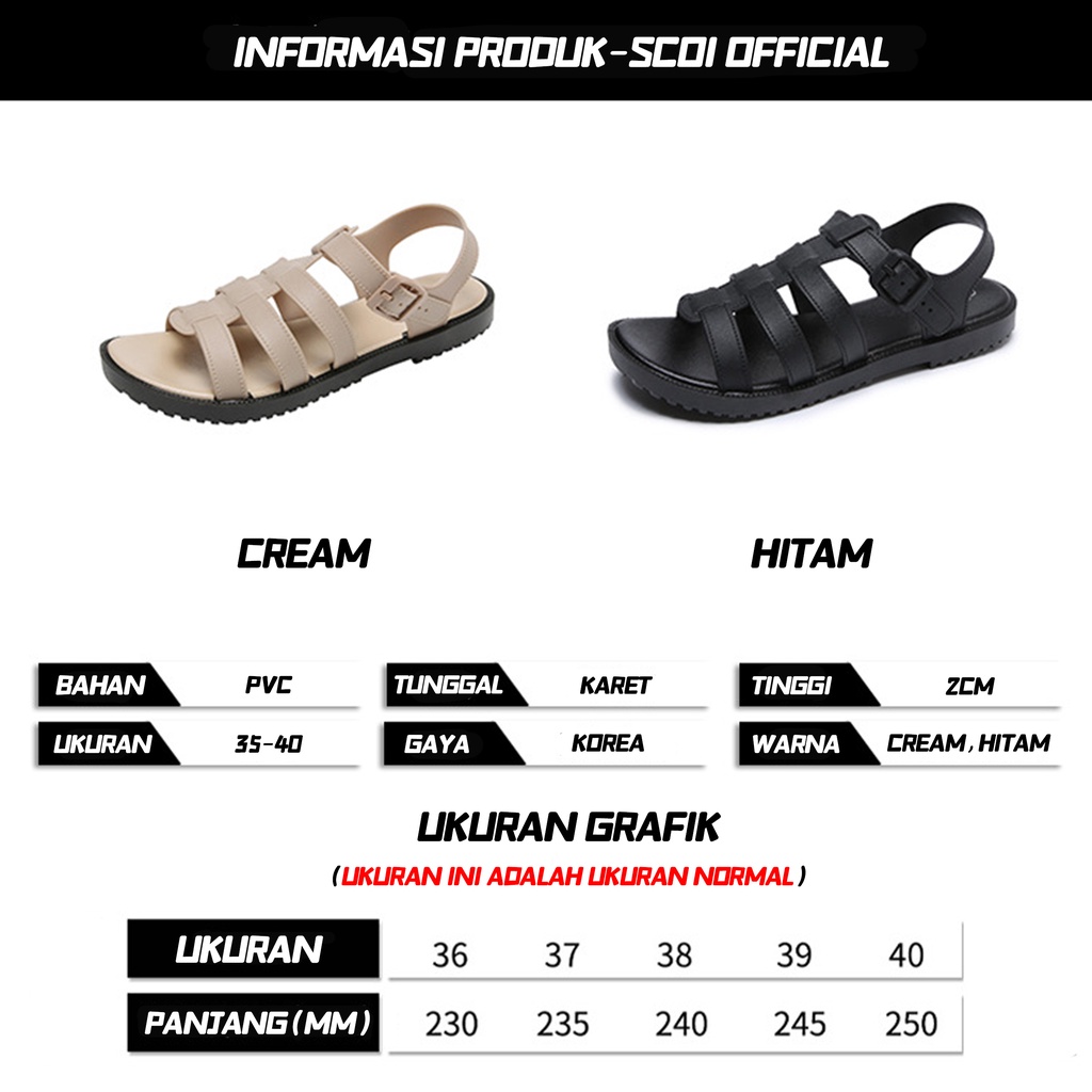 Sandal Wanita Korea Fashion Wanita Import Nyaman Olahraga Luar Ruangan Impor Sepatu Datar Bahan Non-Slip