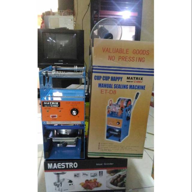 Plastic Cup Sealer Mesin Perekat Tutup Gelas Cup Plastik