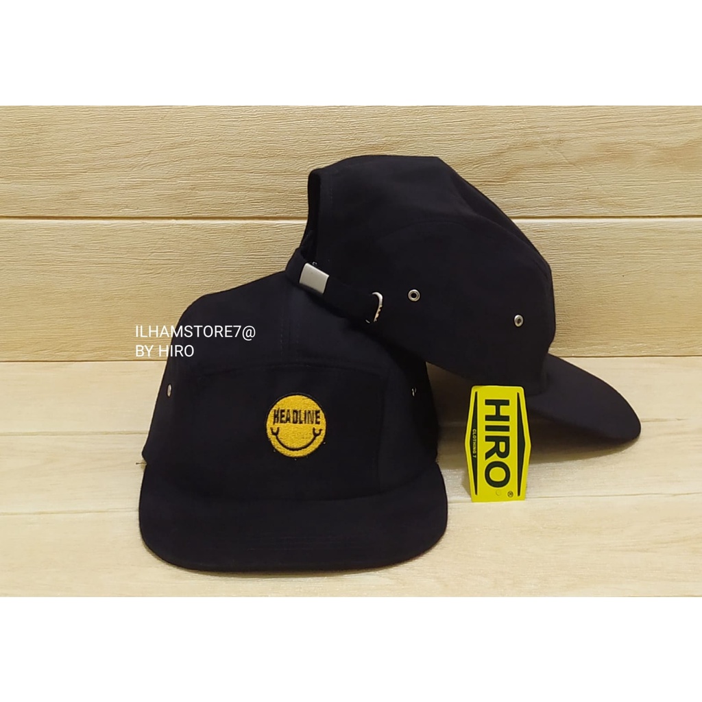 [COD]Topi Snapback Bordir HEADLINE Lima Panel New Model/Topi Hip-Hop Keren/Topi Distro Pria