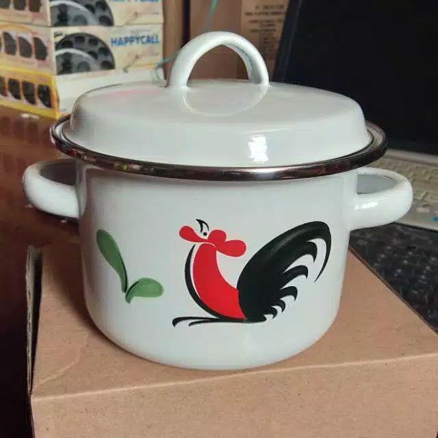 Panci Enamel 16cm Motif Ayam