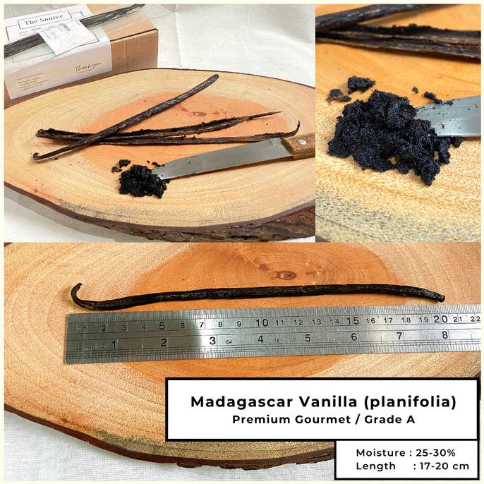 

10gr Madagascar Planifolia Vanilla Bean pods Gourmet Grade A TERLARIS TERPERCAYA ORIGINAL